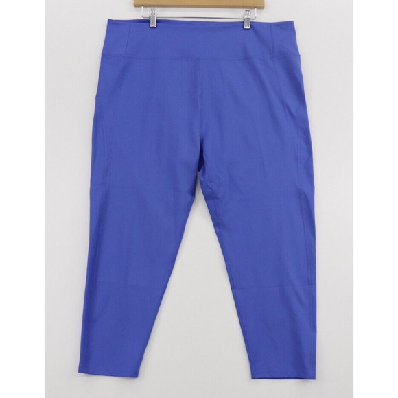 Girlfriend Collective Womens 6X Tight Legging Periwinkle Blue Crop Compression - Picture 2 of 10